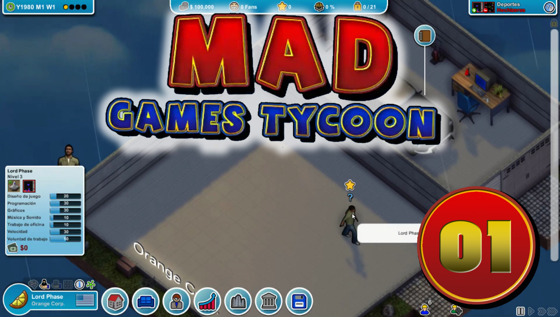 Mad Games Tycoon gameplay español #01