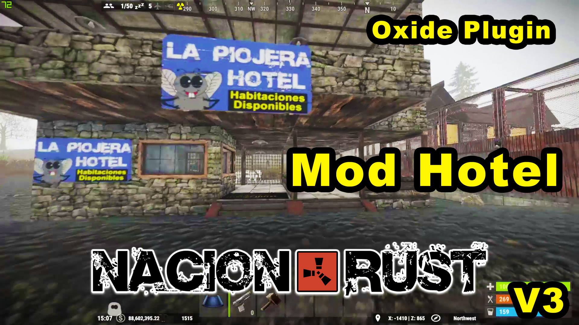 Nacion Rust v3 ep07 | La Piojera Hotel – Oxide Plugin